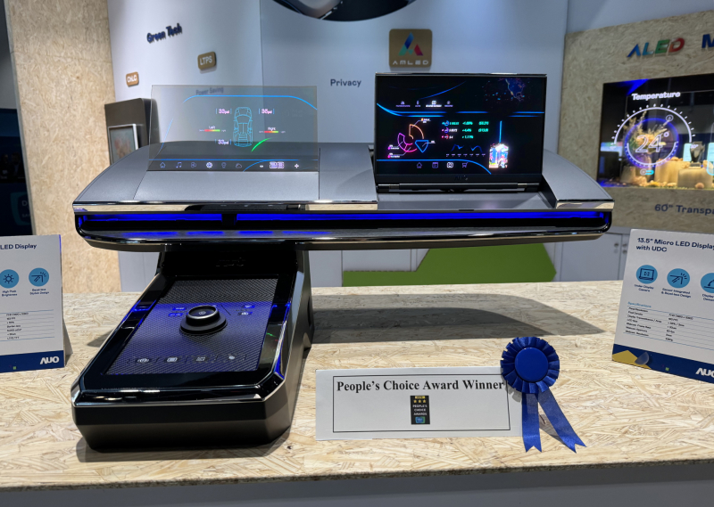 JNTY江南车用Micro LED Display HMI解决方案获&rdquo;最佳车用显示奖&rdquo;，以用户为中心开发，针对前座驾驶与乘客设计兼具娱乐与安全的高画质屏幕，包含车舱前座的Micro LED透明屏幕及全球首款内建镜头的智慧Micro LED显示器