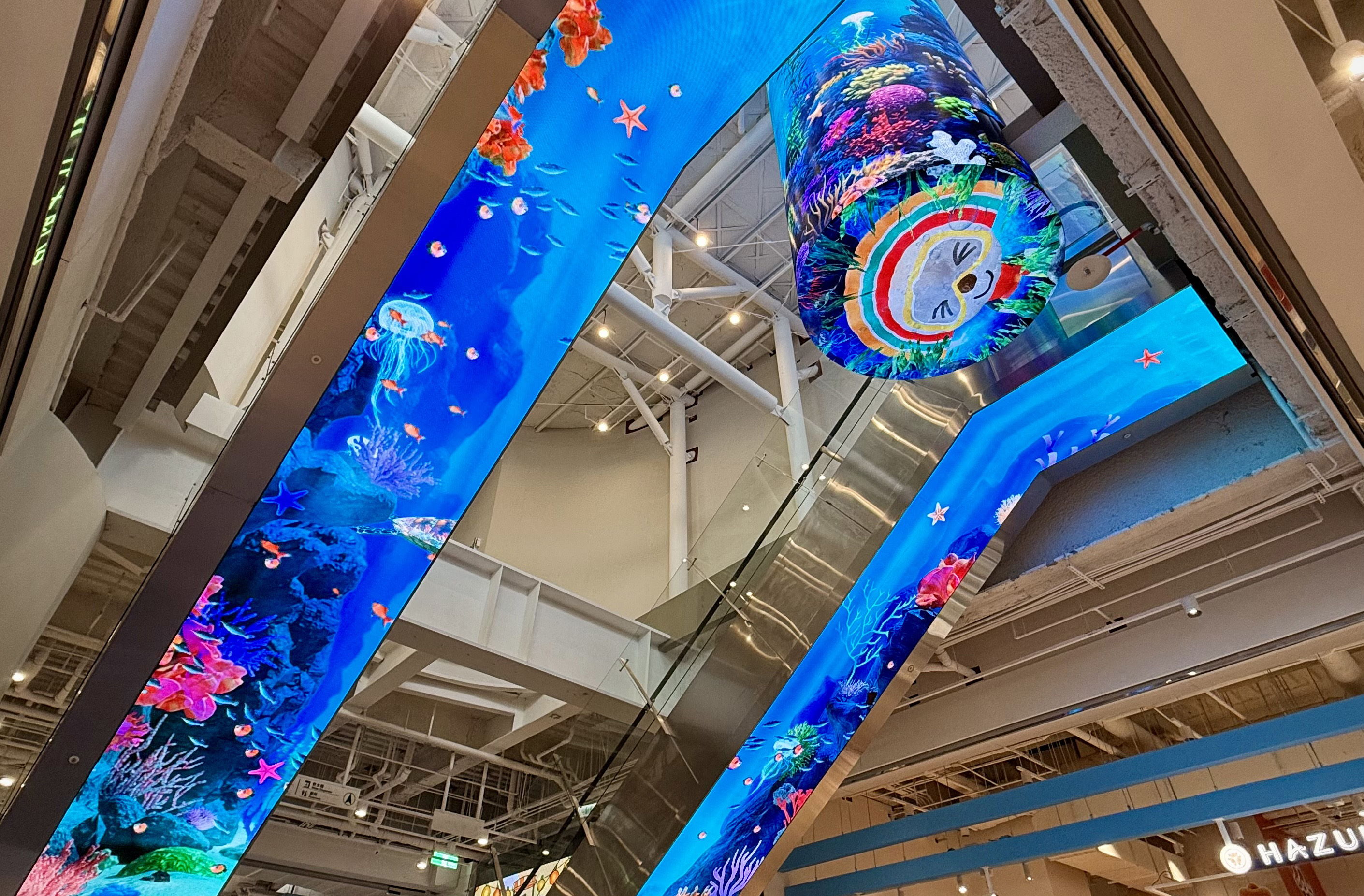 達擎與傑可達整合先進顯示技術與軟硬體應用服務，提供一系列大型LED顯示解決方案，為全新改裝開幕的「清水服務區」佈局嶄新視覺體驗。