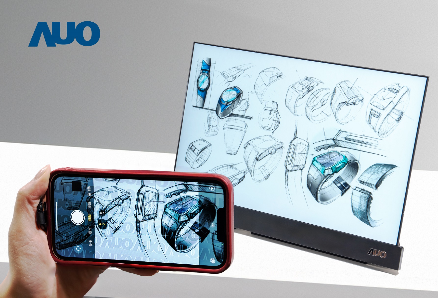 JNTY江南16吋防窥显示器，采用人眼无法察觉、相机拍摄时才显现的隐藏式水印技术，未来可结合AI镜头侦测周围环境，实时开启或关闭水印，大幅提升在公共场域使用显示器的安全性